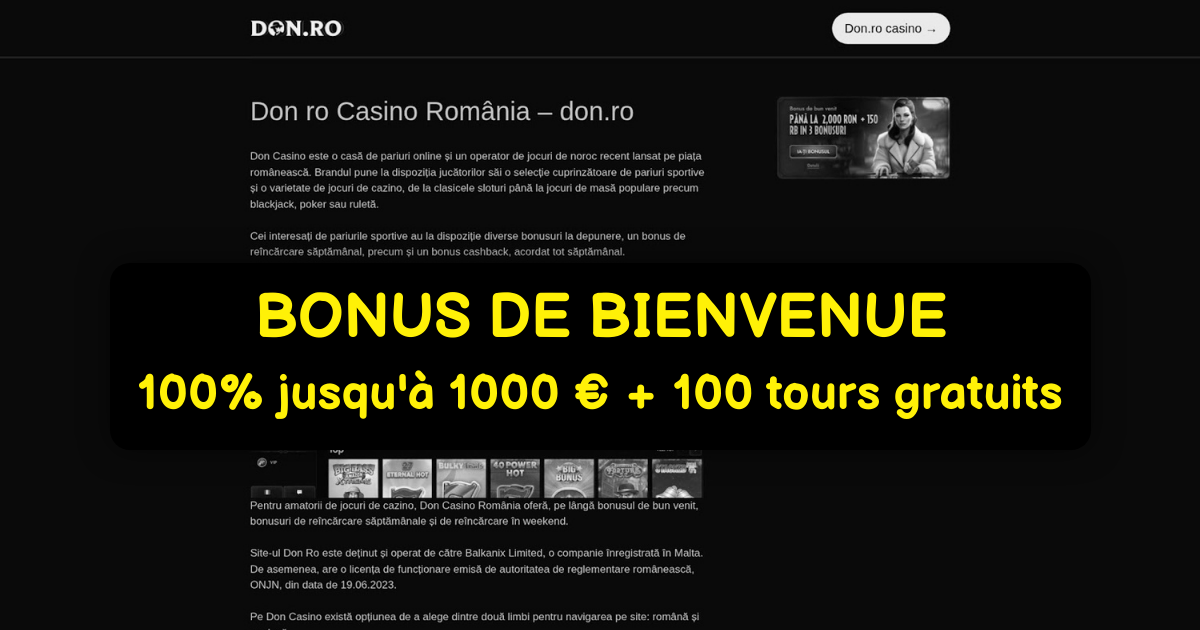 Don Casino - Machines à Sous Premium | Site Officiel France
